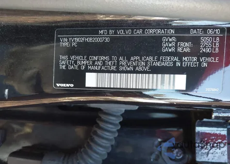 2011 Volvo S60 T6 из США, поврежденный, VIN YV1902FH0B2000730